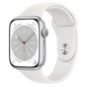 Apple Watch Series 8 45mm White Sport Band