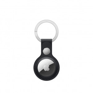 AirTag Leather Key Ring - Midnight